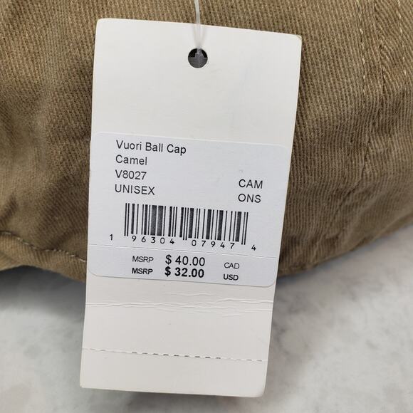 NWT VUORI Ball Cap Strapback Adjustable V8027 Greenish Khaki Distressed Look - Picture 2 of 10
